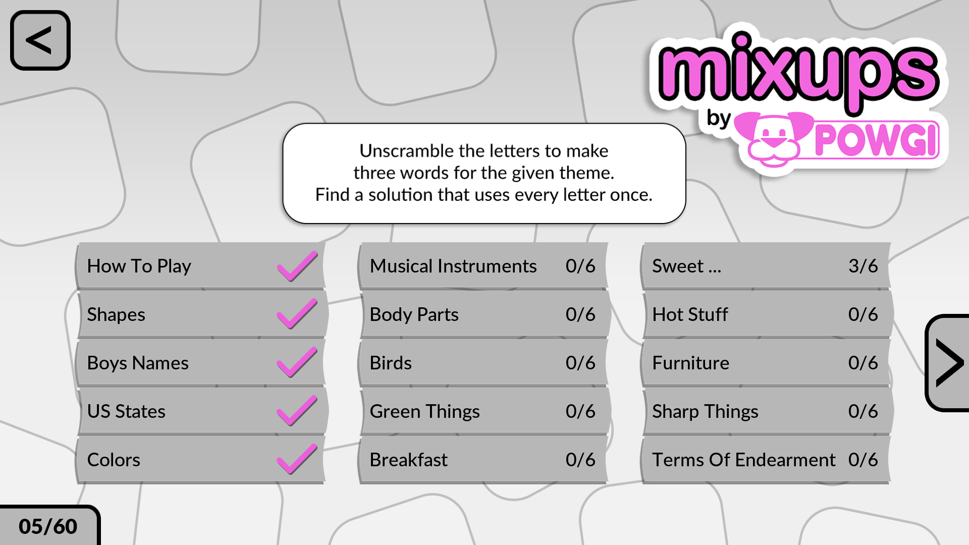 Word Puzzles by POWGI